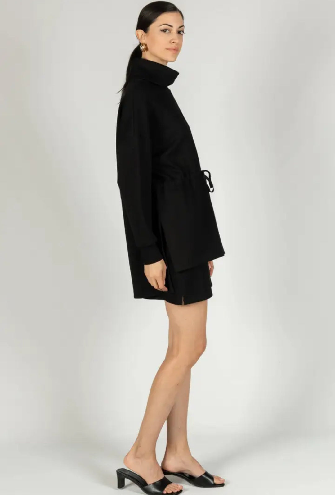Tunic Sweater w/ Adjustable Drawstring Waist