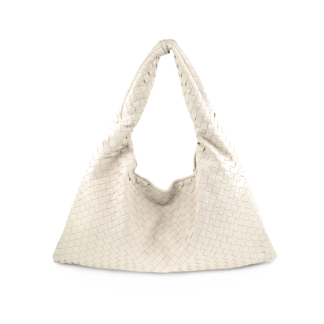 white woven leather shoulden womens purse