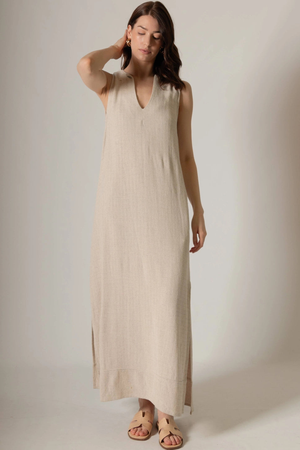 Sunlit Stroll Linen Maxi
