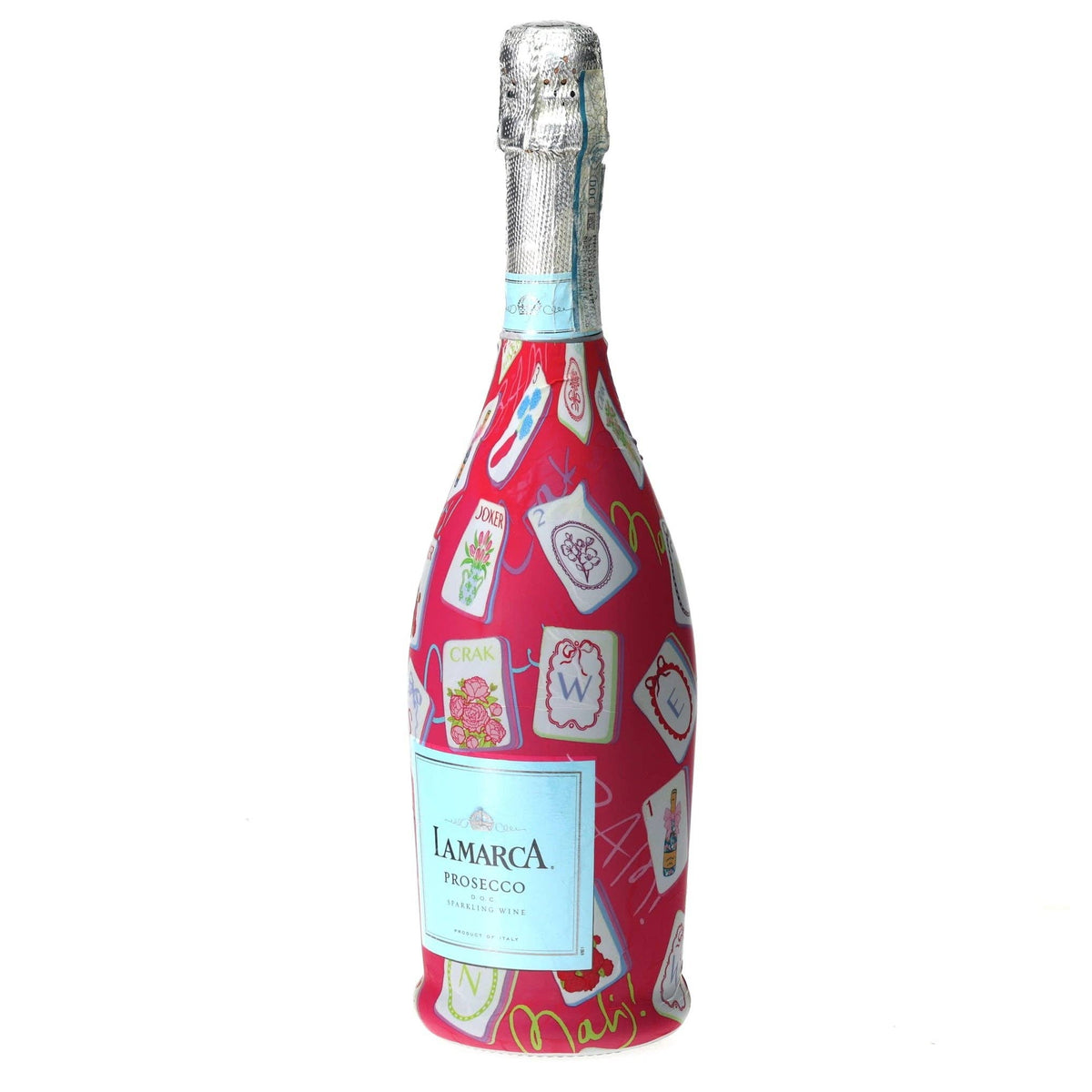Pink Mahjong Prosecco Bottle Wrap – Gift for Her