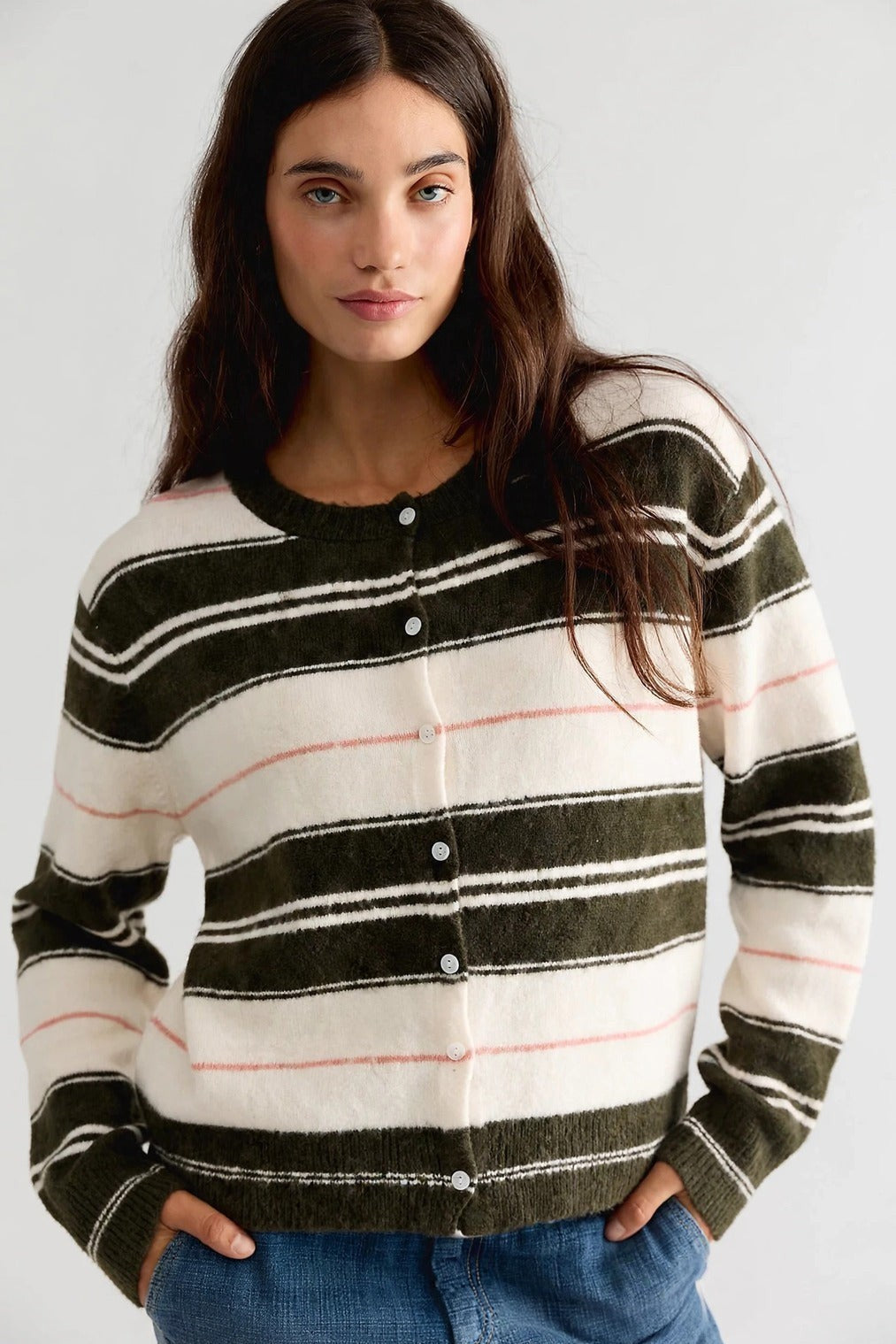 Women's Striped Cardigan