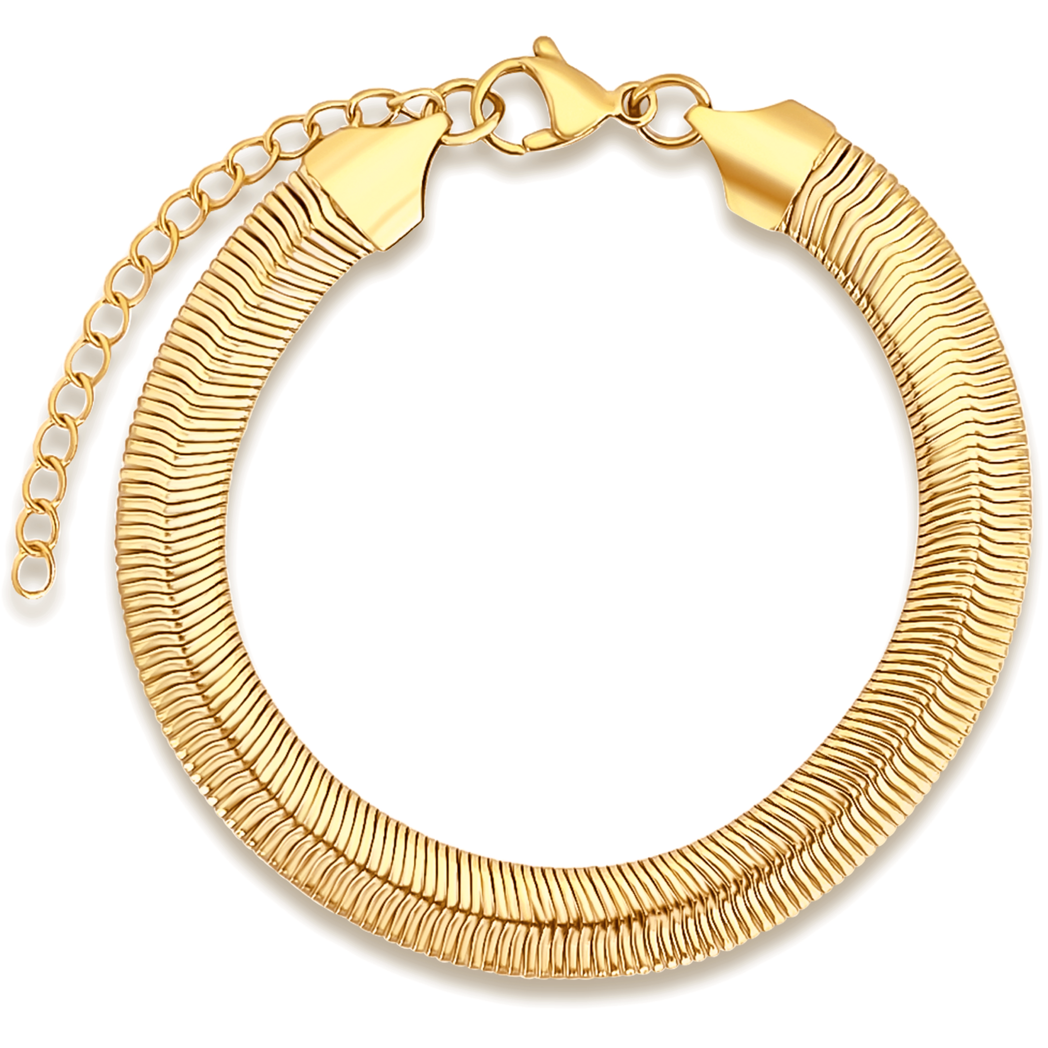 herringbone gold bracelet water proof