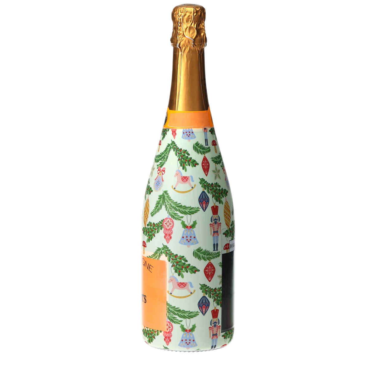 Christmas Ornament Champagne Bottle Wrap – Holiday Hostess Gift