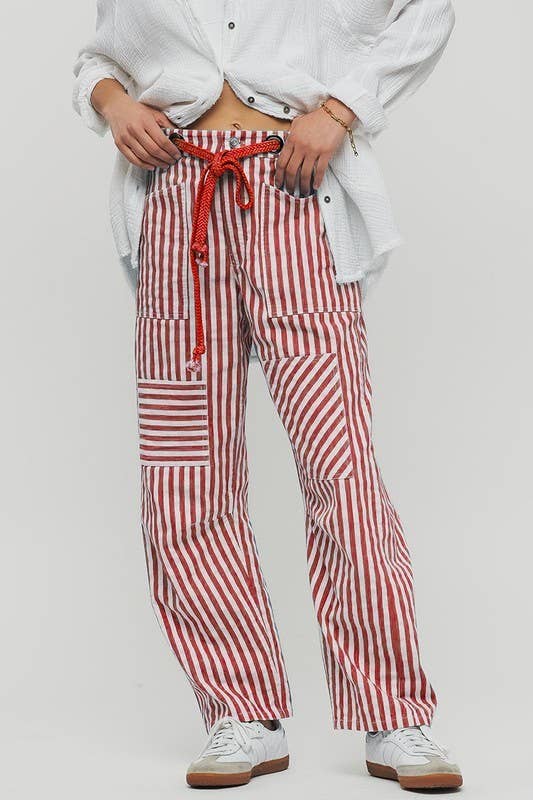Railroad Striped Patch Pocket