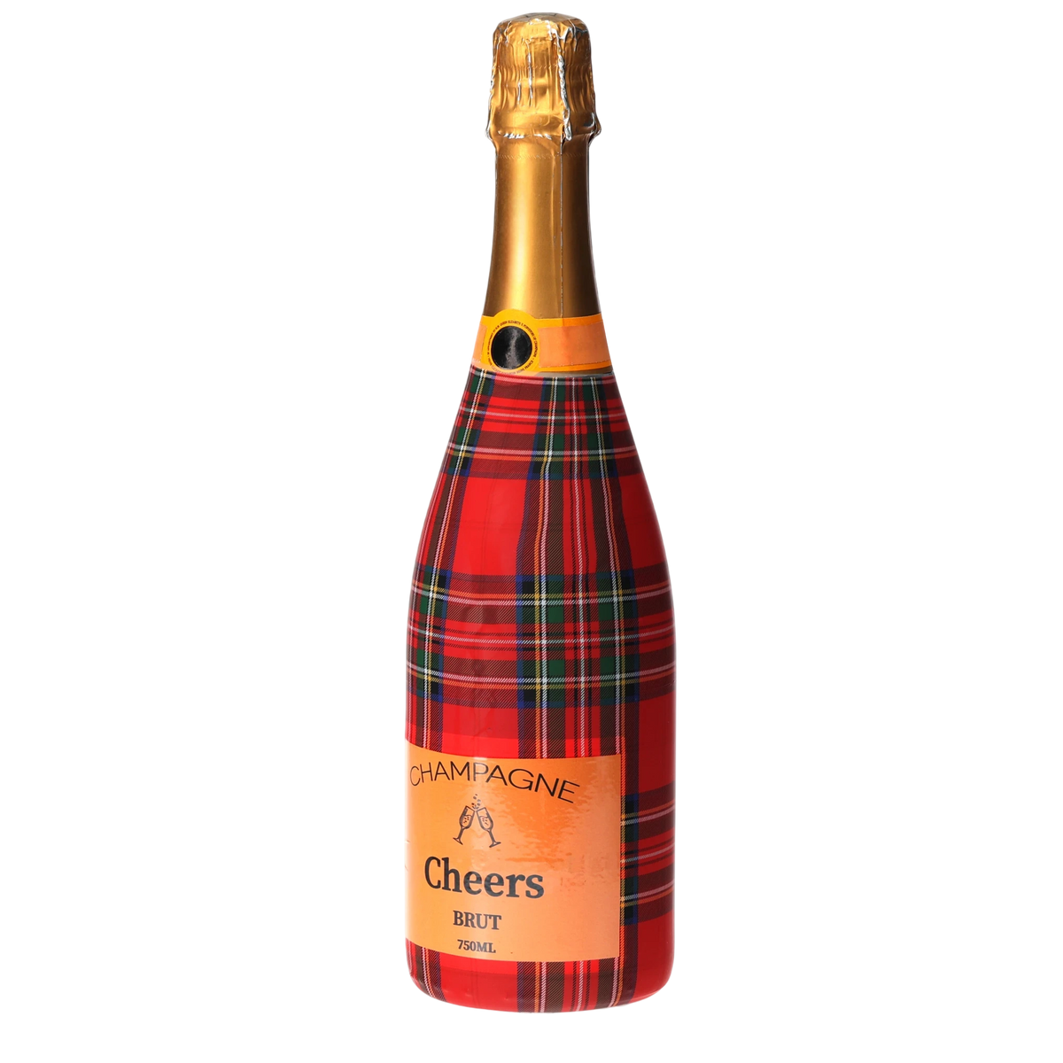 Christmas Tartan Champagne Bottle Wrap – Holiday Gift