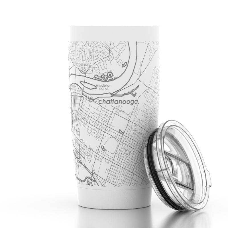 Chattanooga TN Map 20 oz Insulated Tumbler