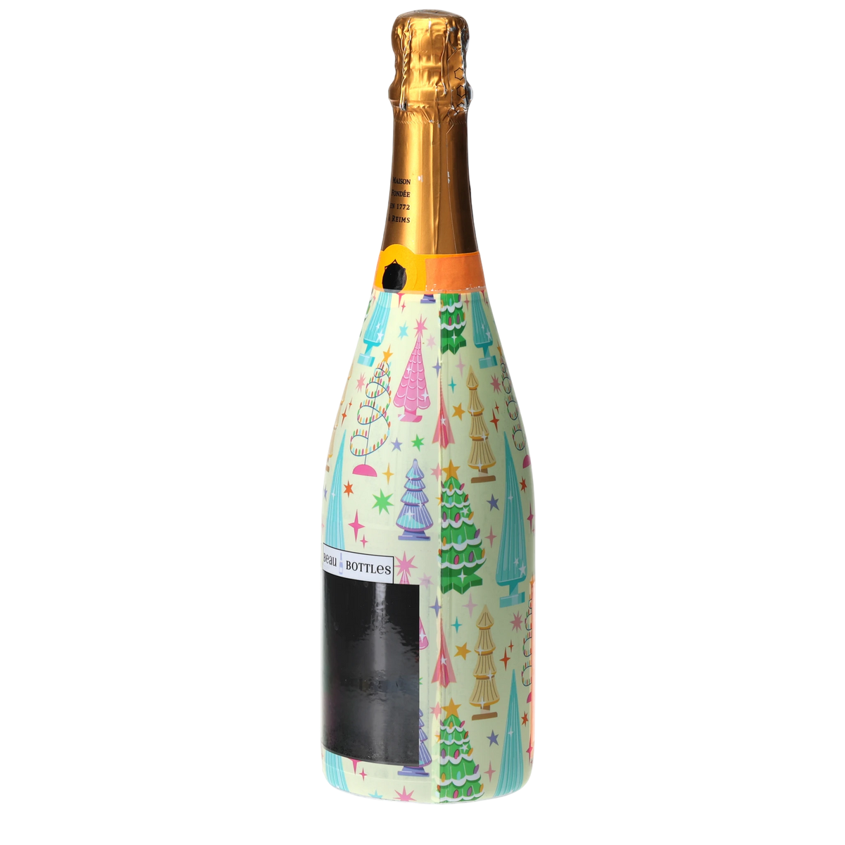 Christmas Tree Champagne Bottle Wrap – Holiday Gift