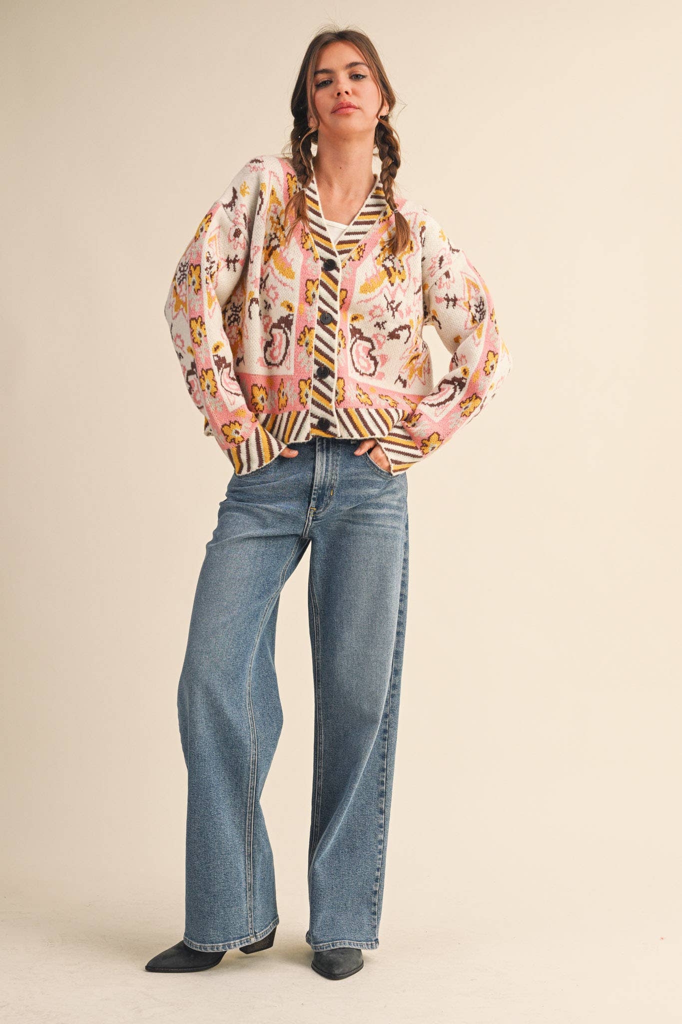 PAISLEY KNIT CARDIGAN