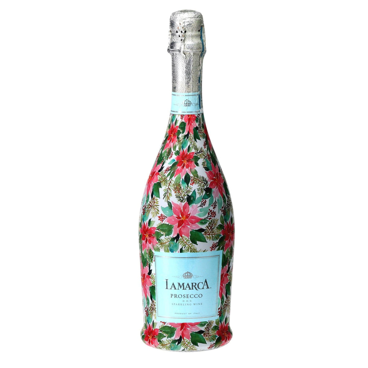 Holiday Floral Prosecco Bottle Wrap – Christmas Gift