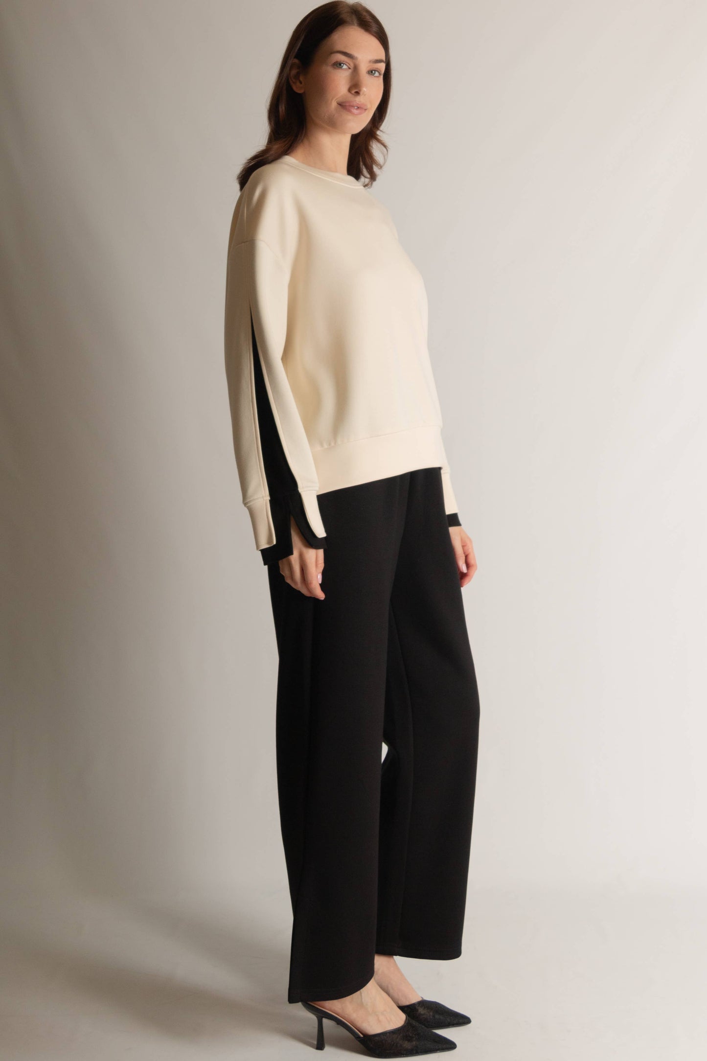 P. CILL Butter Modal Color Layered Long Sleeve Top