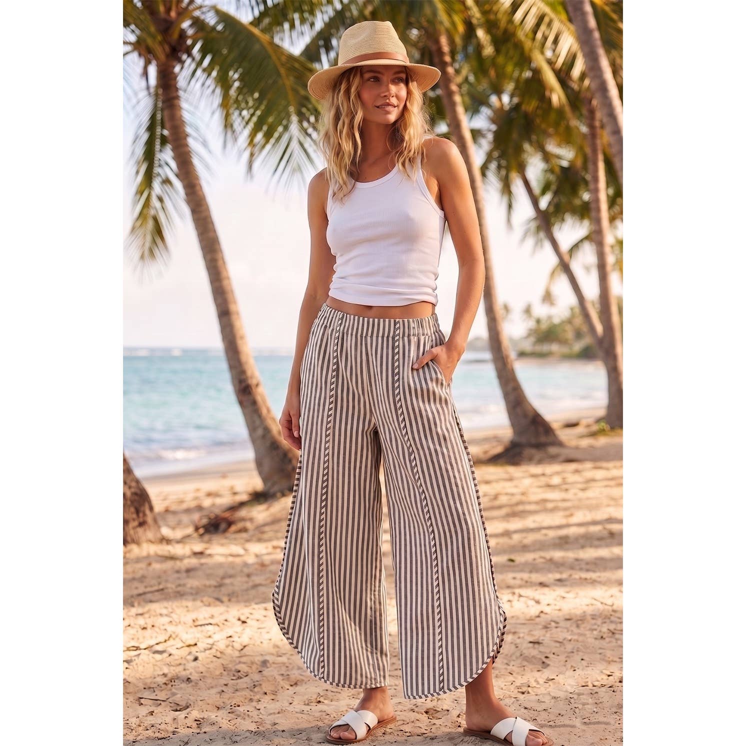 Coastal Stripe Tulip Relaxed Fit Pants
