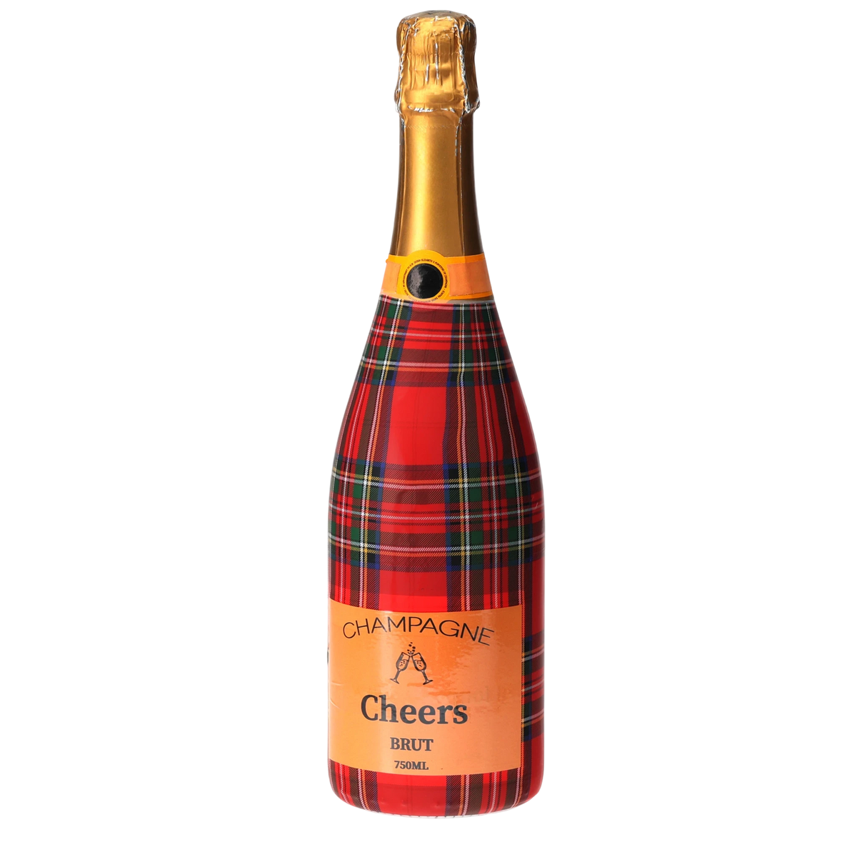Christmas Tartan Champagne Bottle Wrap – Holiday Gift