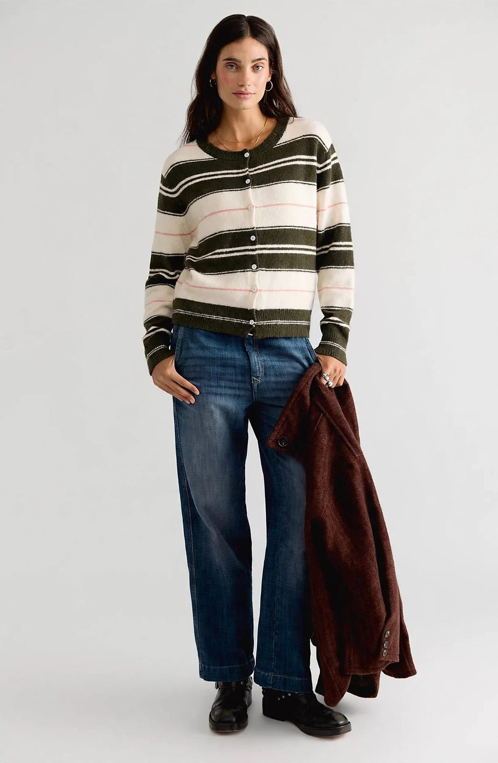 Women's Striped Cardigan