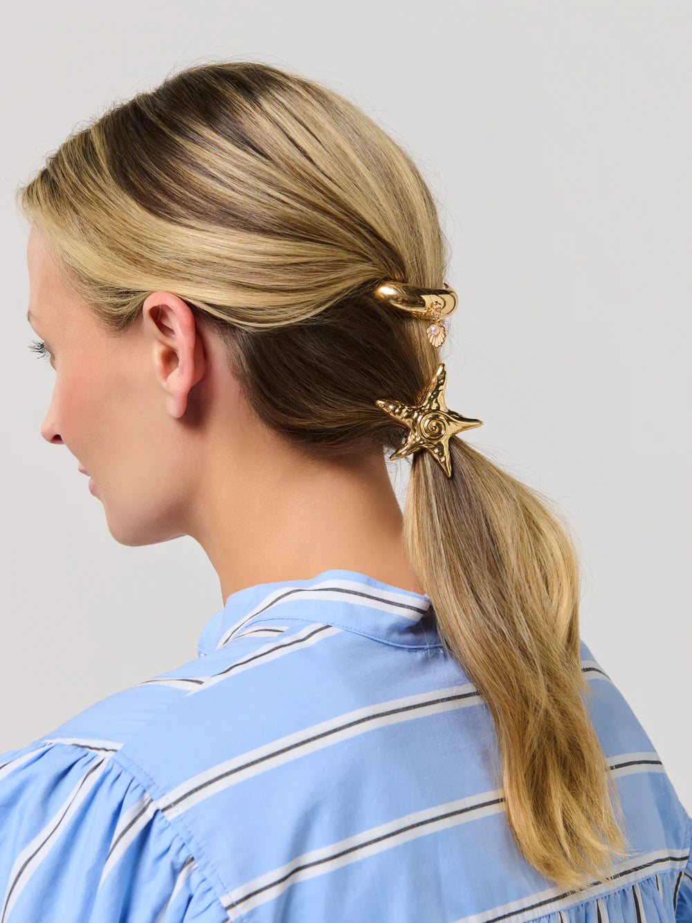 Shiraleah Set of 2  Pony Cuffs, Gold