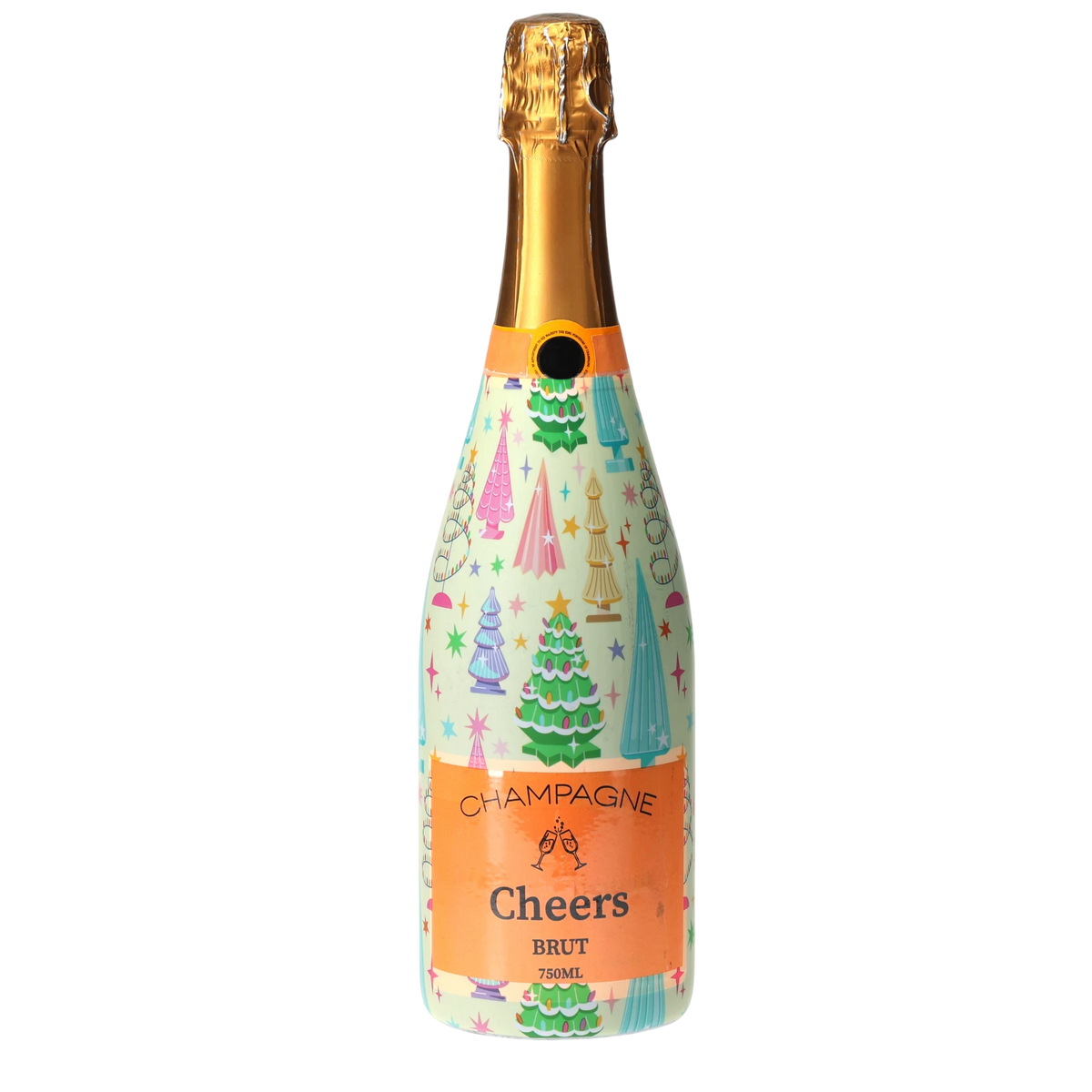 Christmas Tree Champagne Bottle Wrap – Holiday Gift