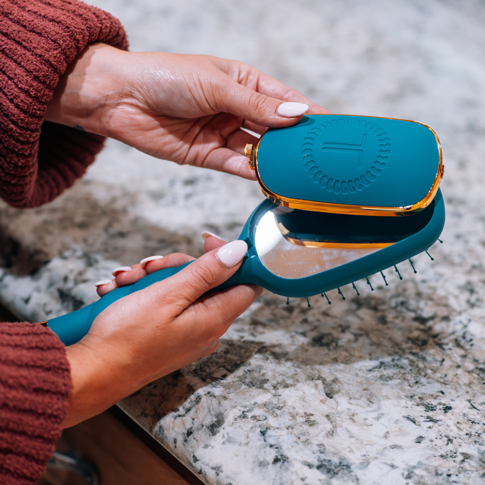 Teleties Detangler | Teal With It | Fine | Full Size Brush