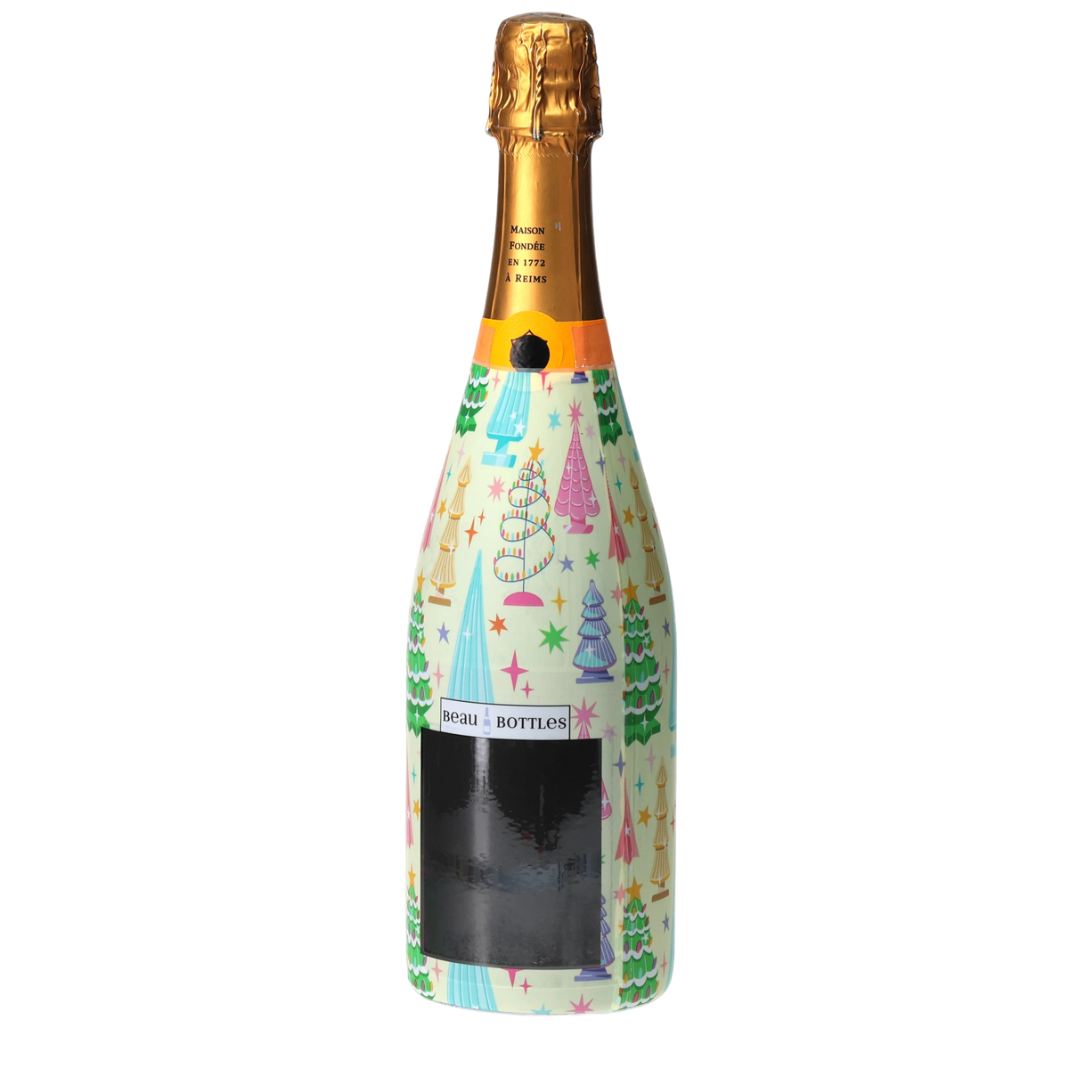 Christmas Tree Champagne Bottle Wrap – Holiday Gift