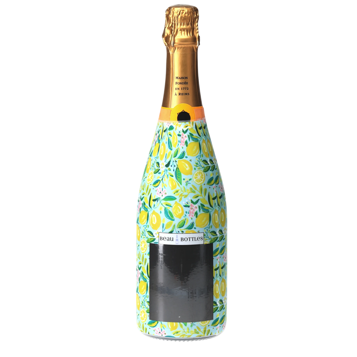 Lemon Champagne Bottle Wrap – Hostess Gift
