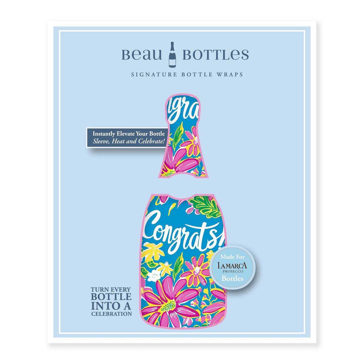 Congrats Prosecco Bottle Wrap – Celebration Gift
