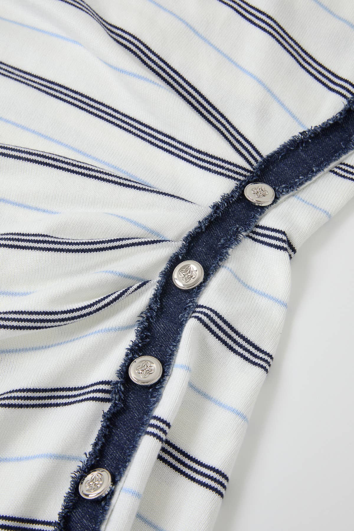 Short Sleeve Knit Dress with Stripe Pattern