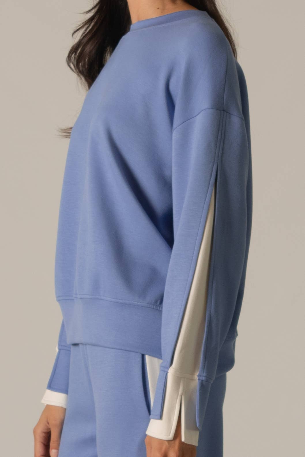 P. CILL Butter Modal Color Layered Long Sleeve Top