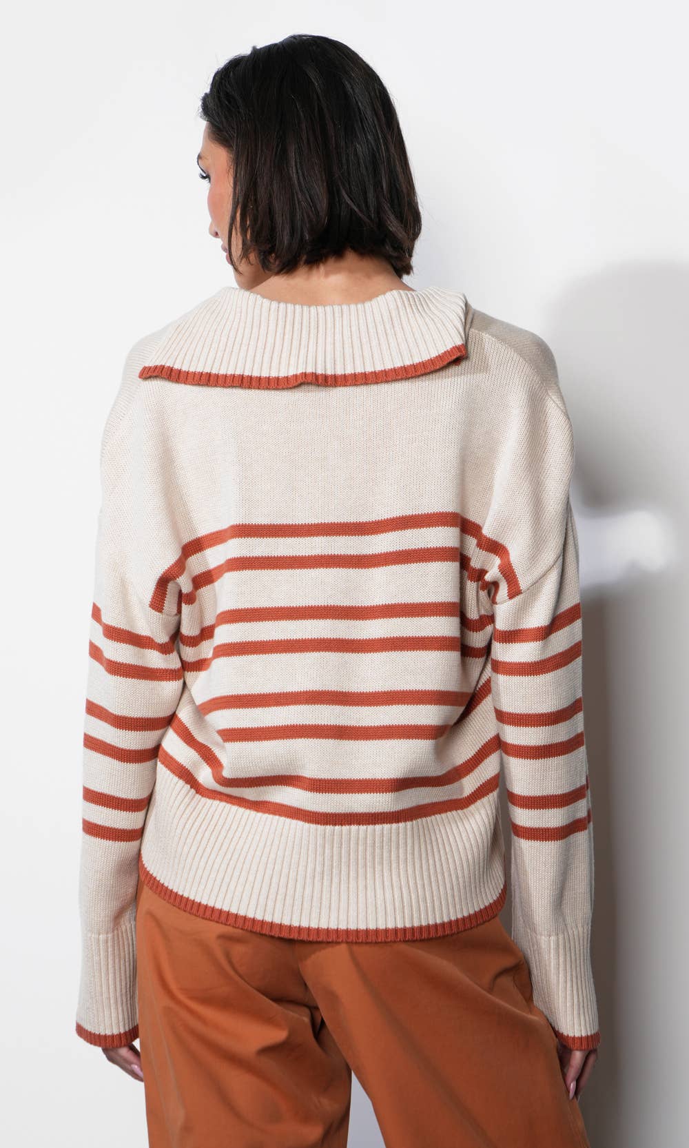 Collared Stripe Sweater