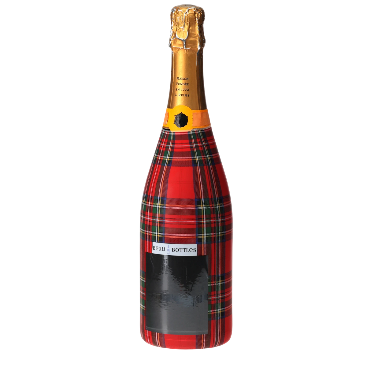 Christmas Tartan Champagne Bottle Wrap – Holiday Gift