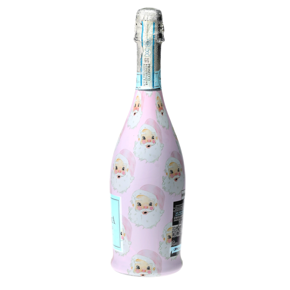 Pink Santa Prosecco Bottle Wrap – Christmas Gift