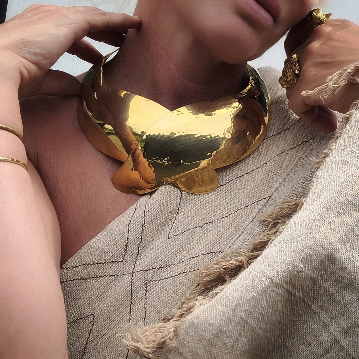 Brass Collar Necklace