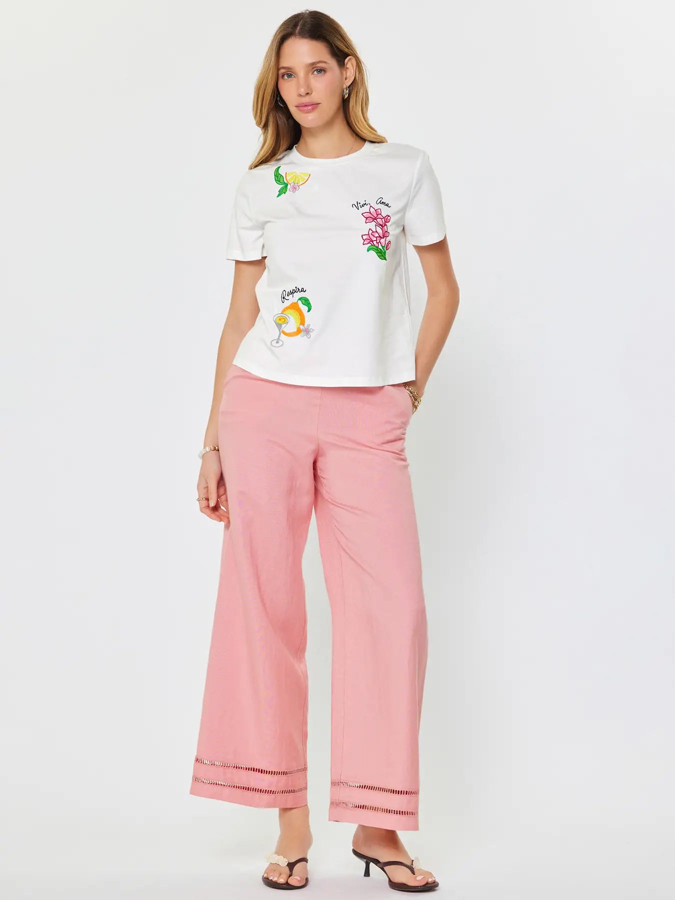 Embroidered Graphic Summer Tee