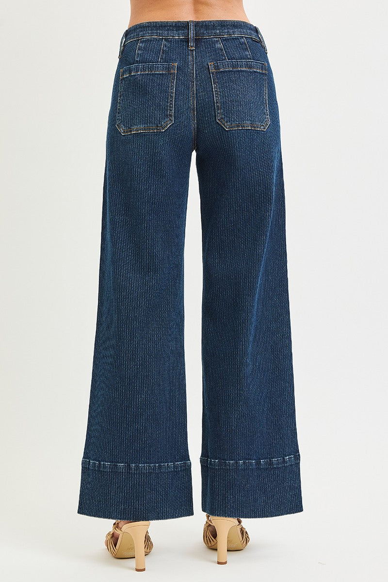 Wide Leg Hem Jeans