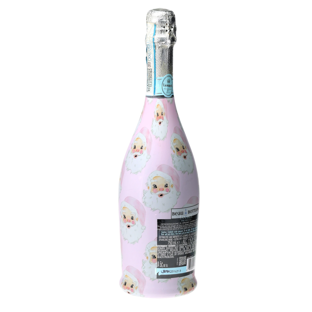 Pink Santa Prosecco Bottle Wrap – Christmas Gift