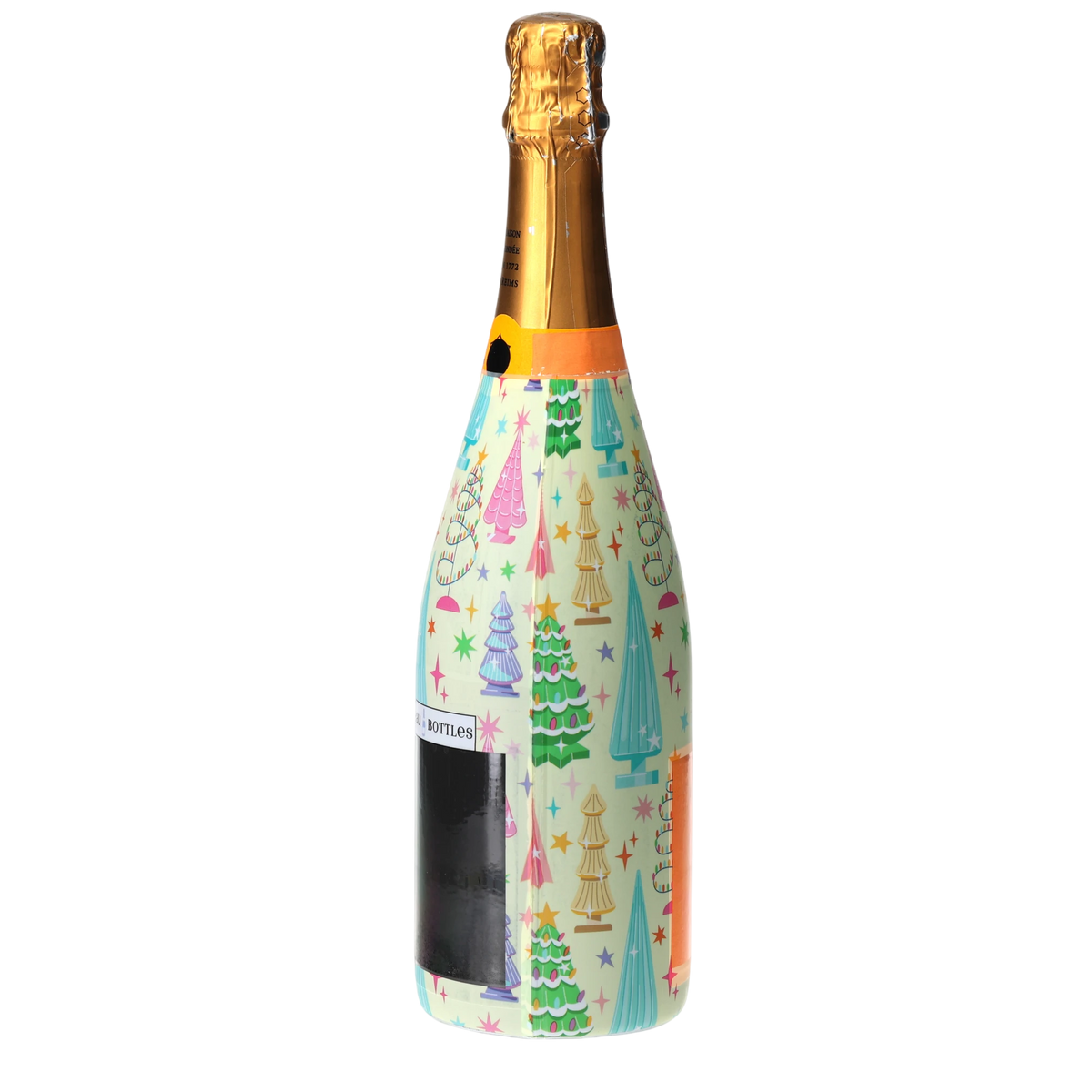 Christmas Tree Champagne Bottle Wrap – Holiday Gift