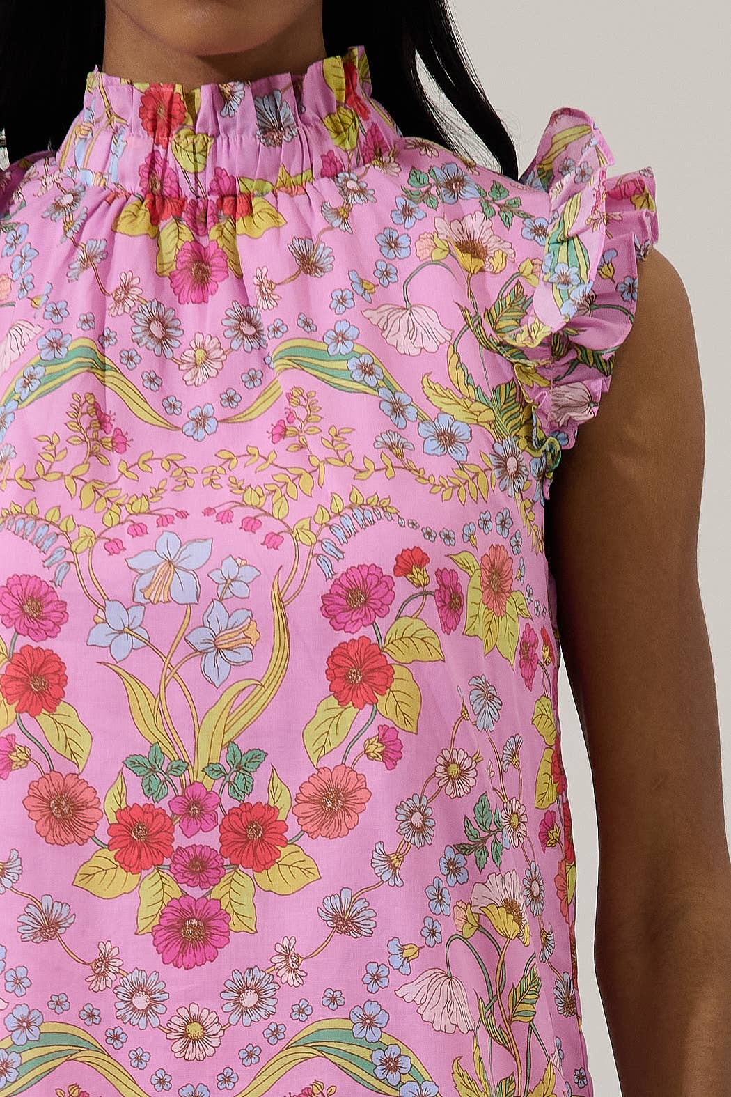 Ramsie Floral Zoie Ruffle Top