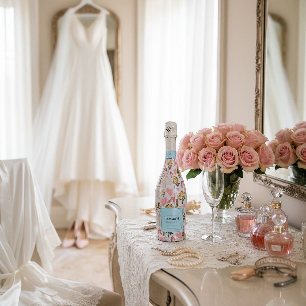 Wedding Prosecco Bottle Wrap – Bridal Shower Gift