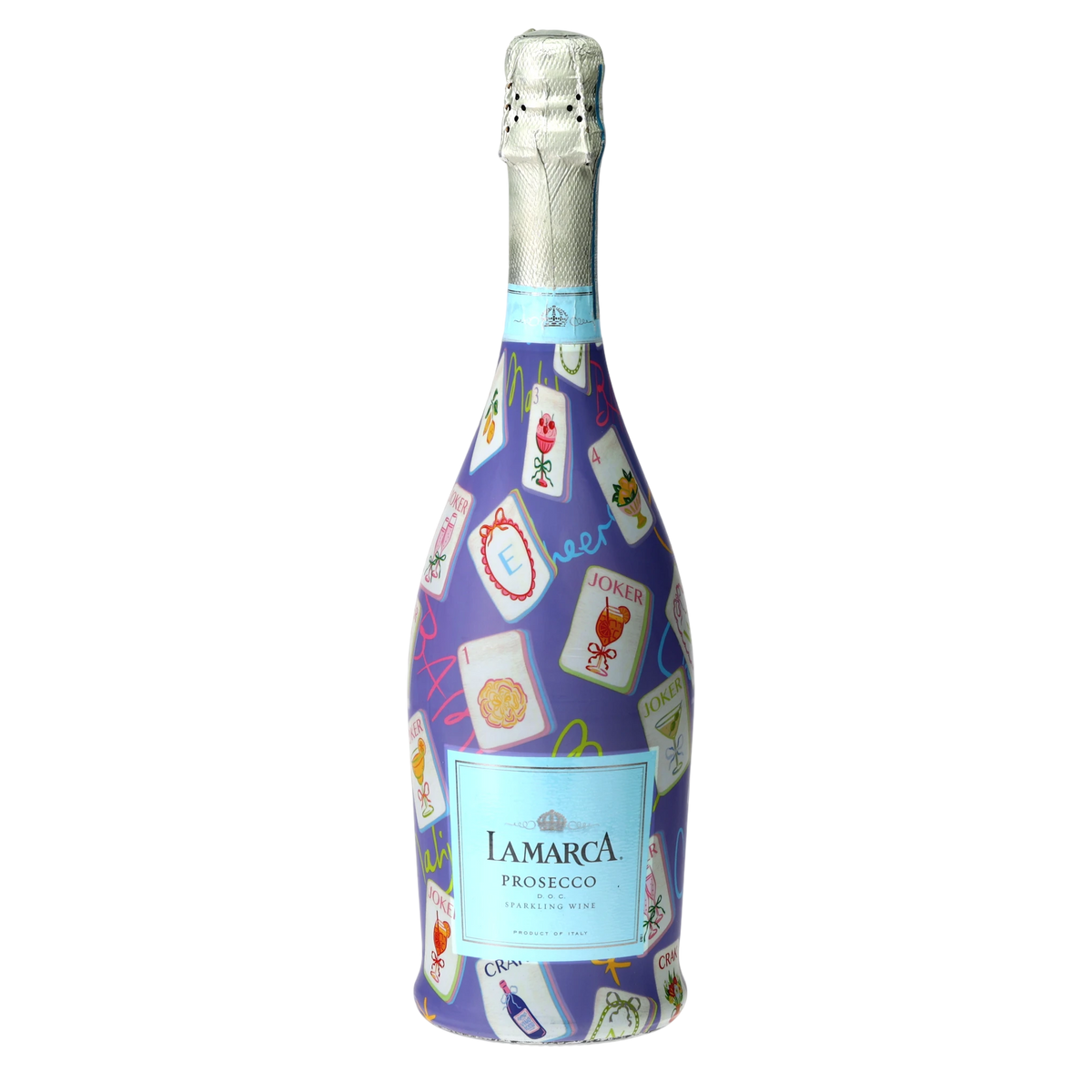 Purple Mahjong Prosecco Bottle Wrap – Gift for Her