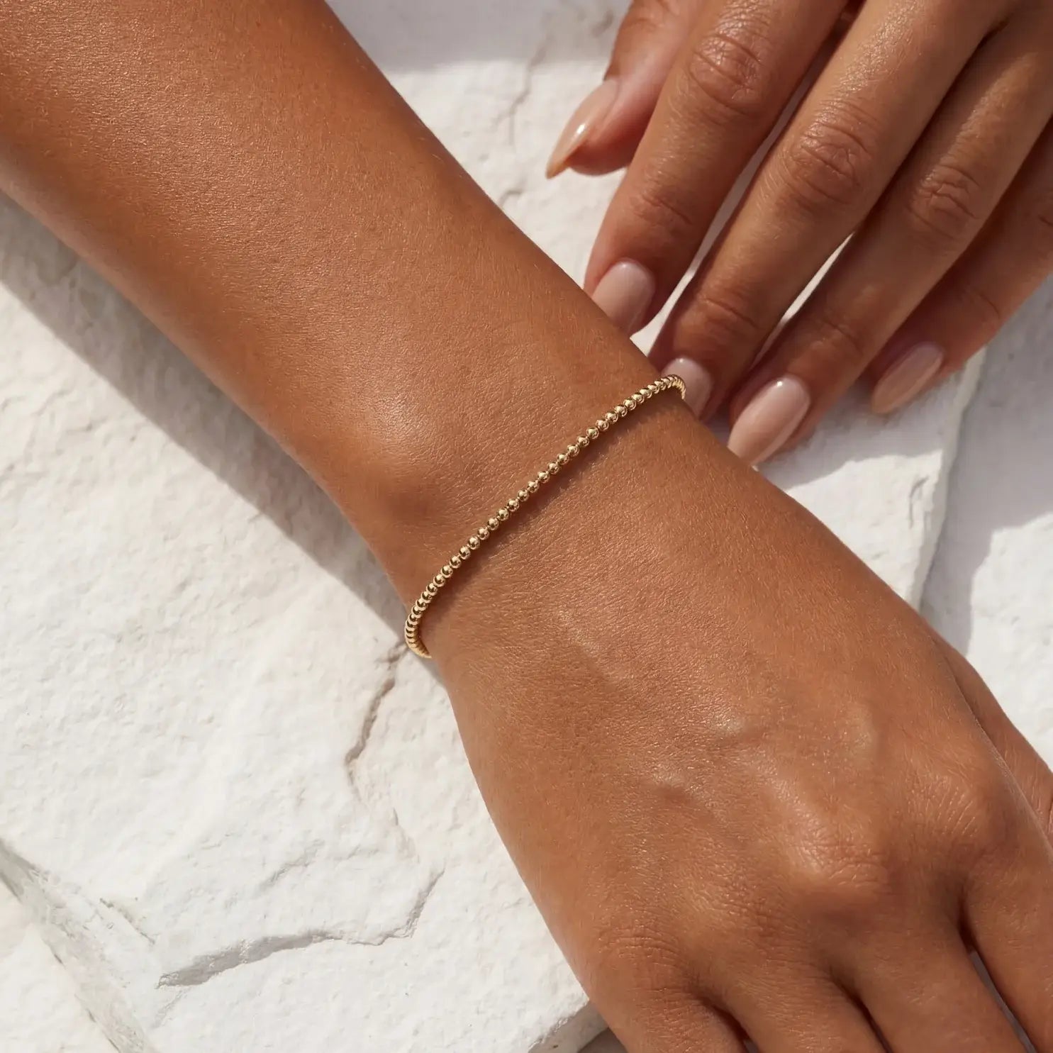 Classic 2MM | Gold Filled Beaded Bracelet