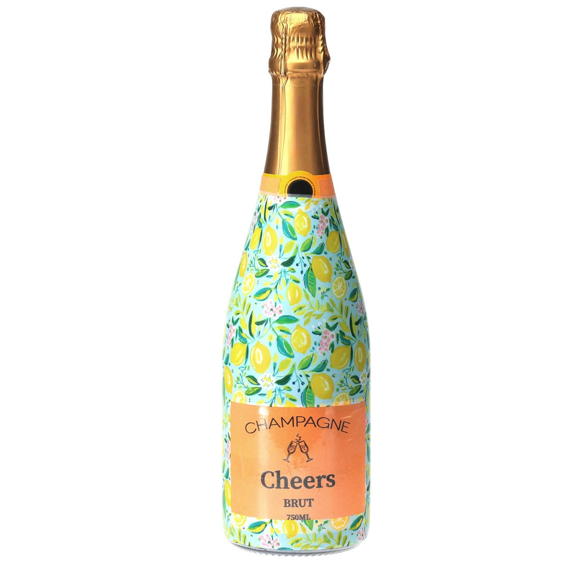 Lemon Champagne Bottle Wrap – Hostess Gift