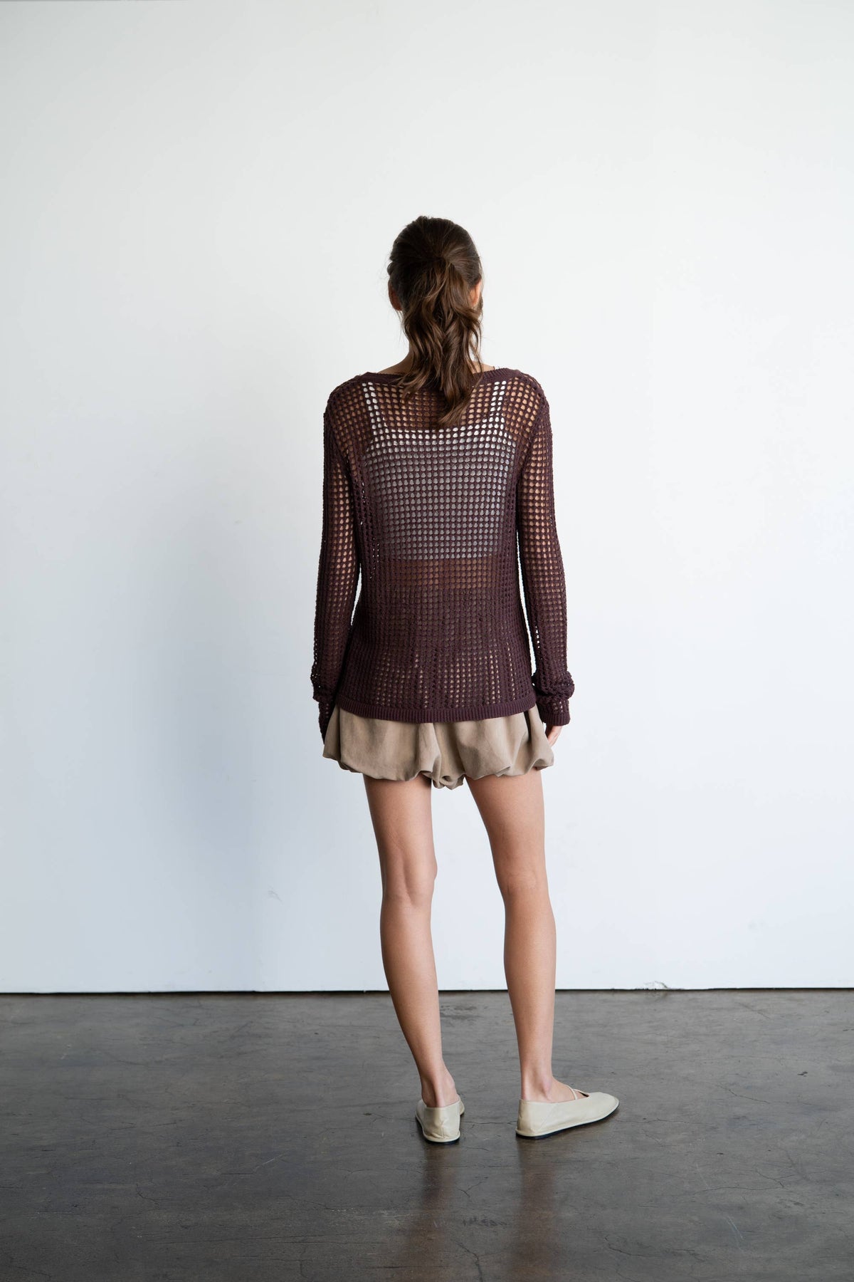 OPEN-KNIT CROCHET SWEATER TOP