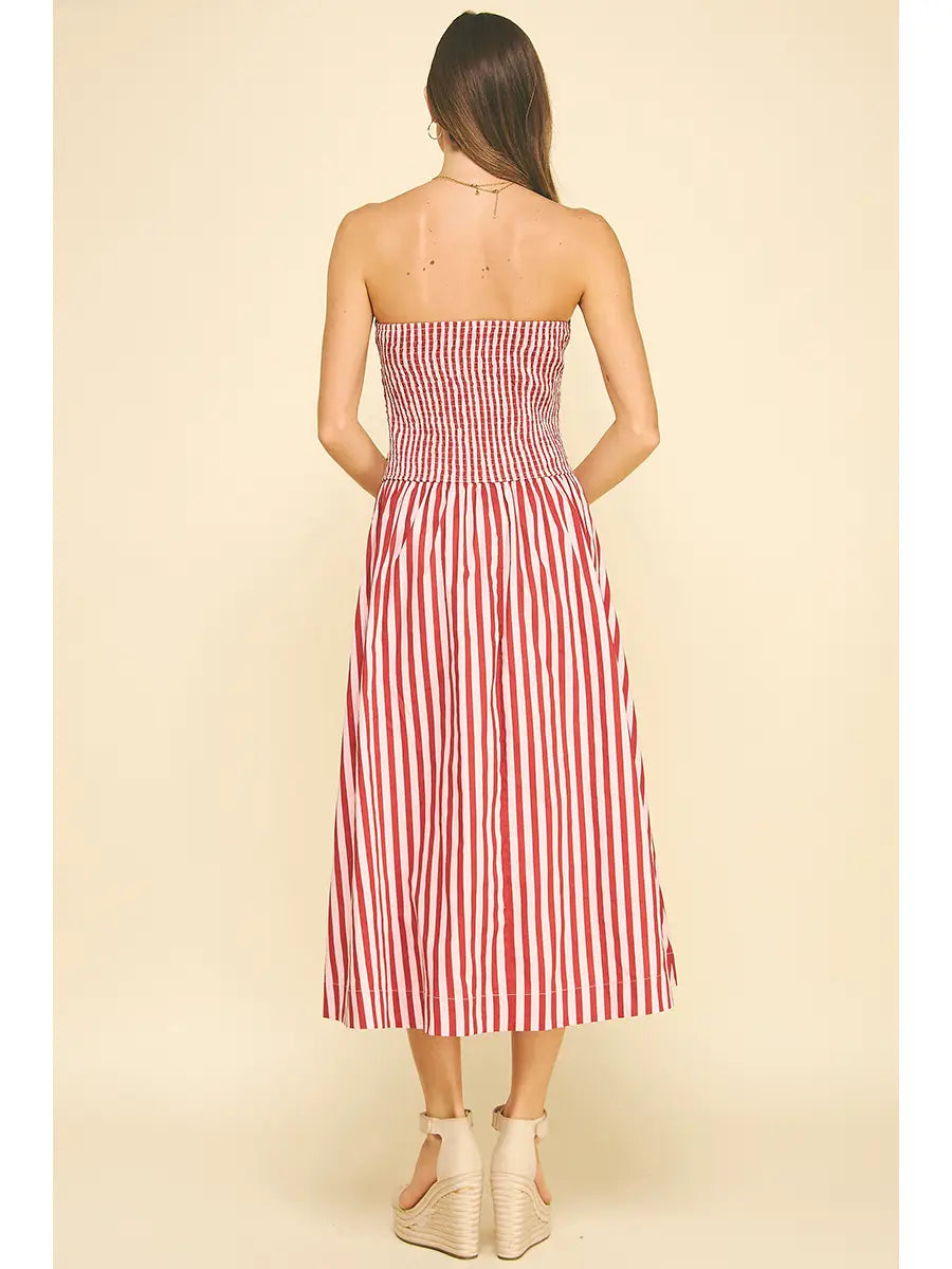 Stripe Tube Maxi Dress