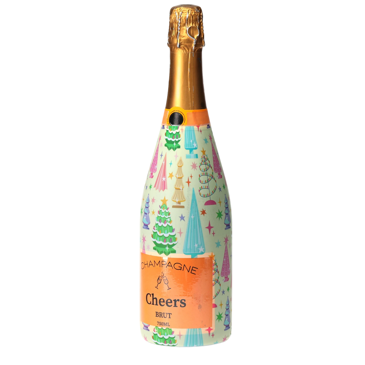 Christmas Tree Champagne Bottle Wrap – Holiday Gift