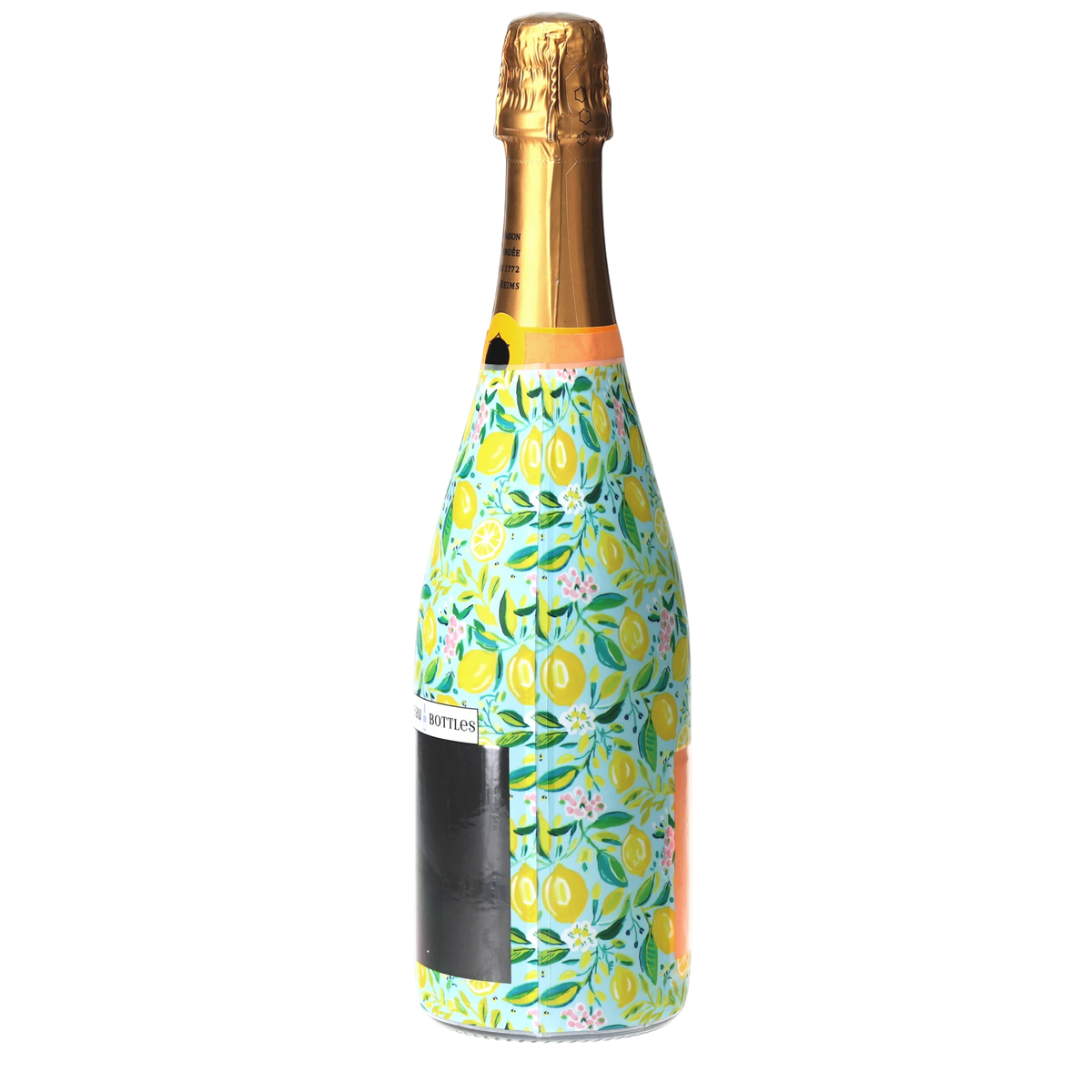 Lemon Champagne Bottle Wrap – Hostess Gift