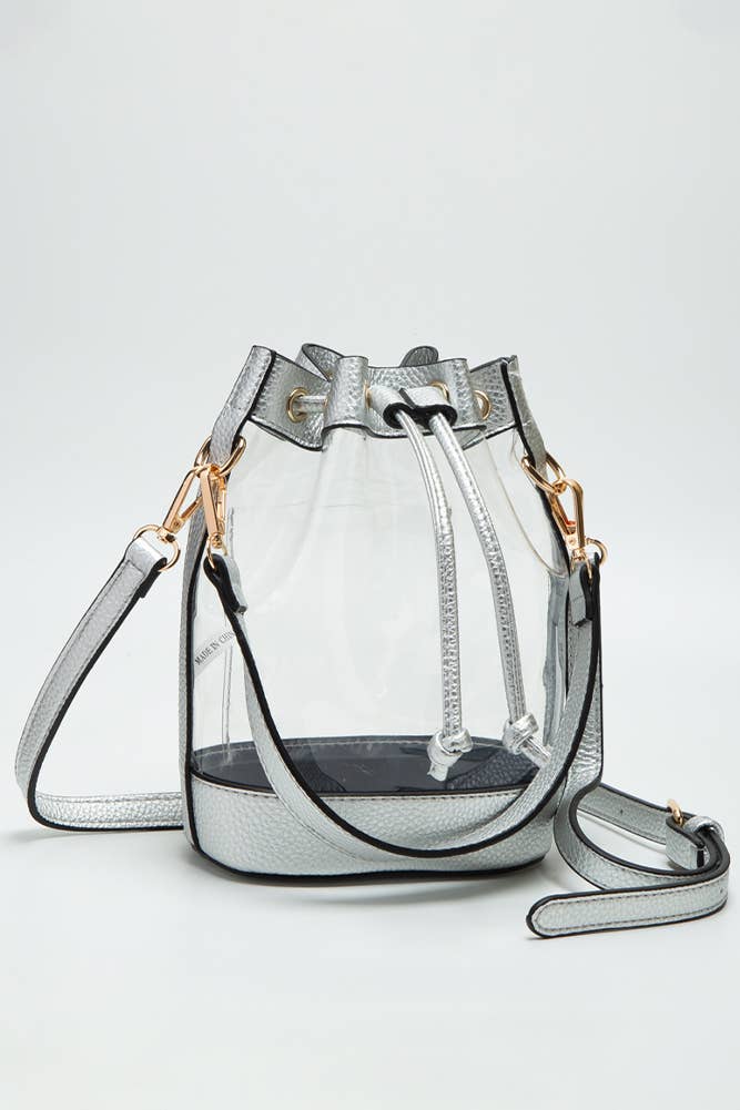 Clear Crossbody Stadium Bucket Bag