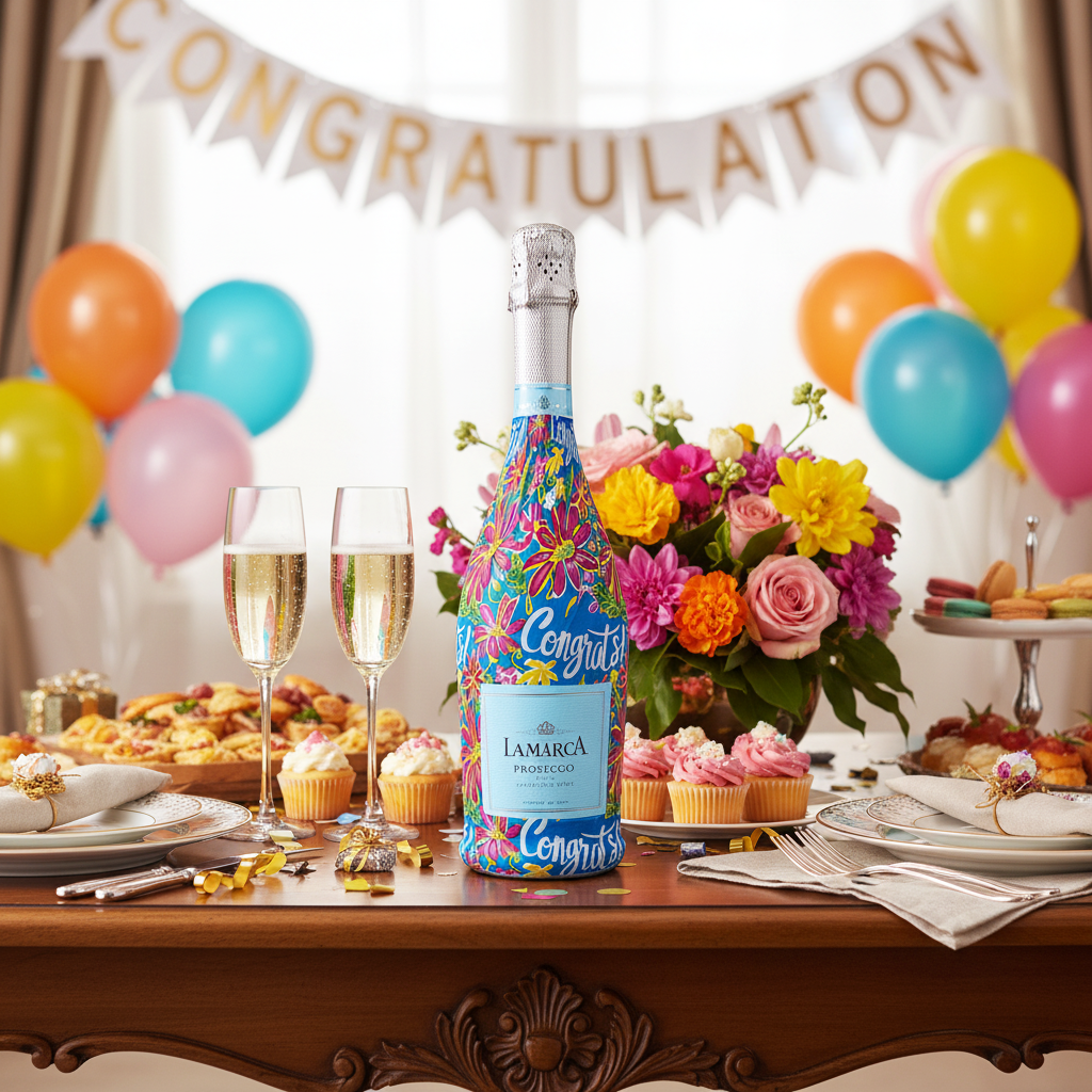 Congrats Prosecco Bottle Wrap – Celebration Gift
