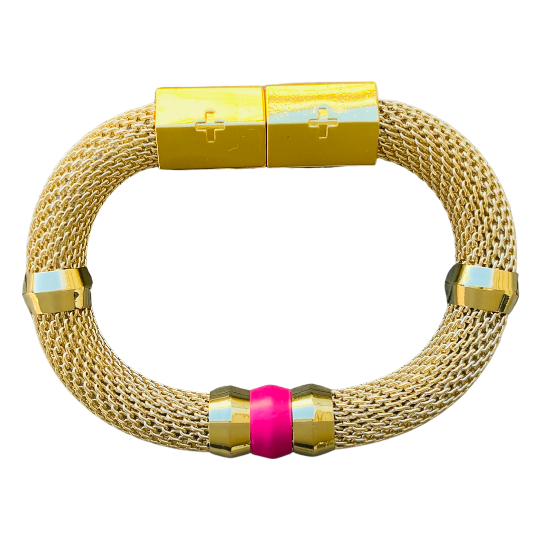 Mesh Candy Bracelet Pink