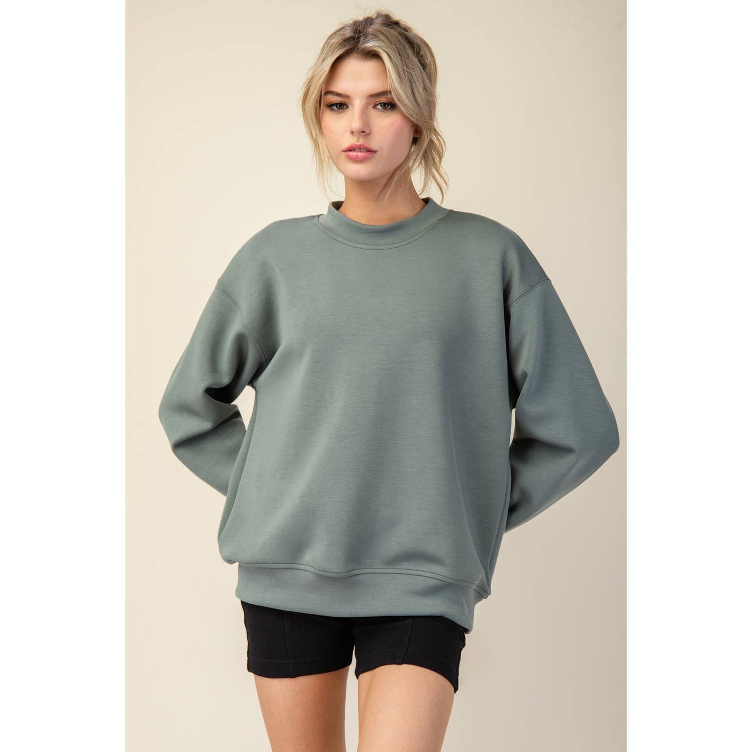 MOCK NECK PULLOVER