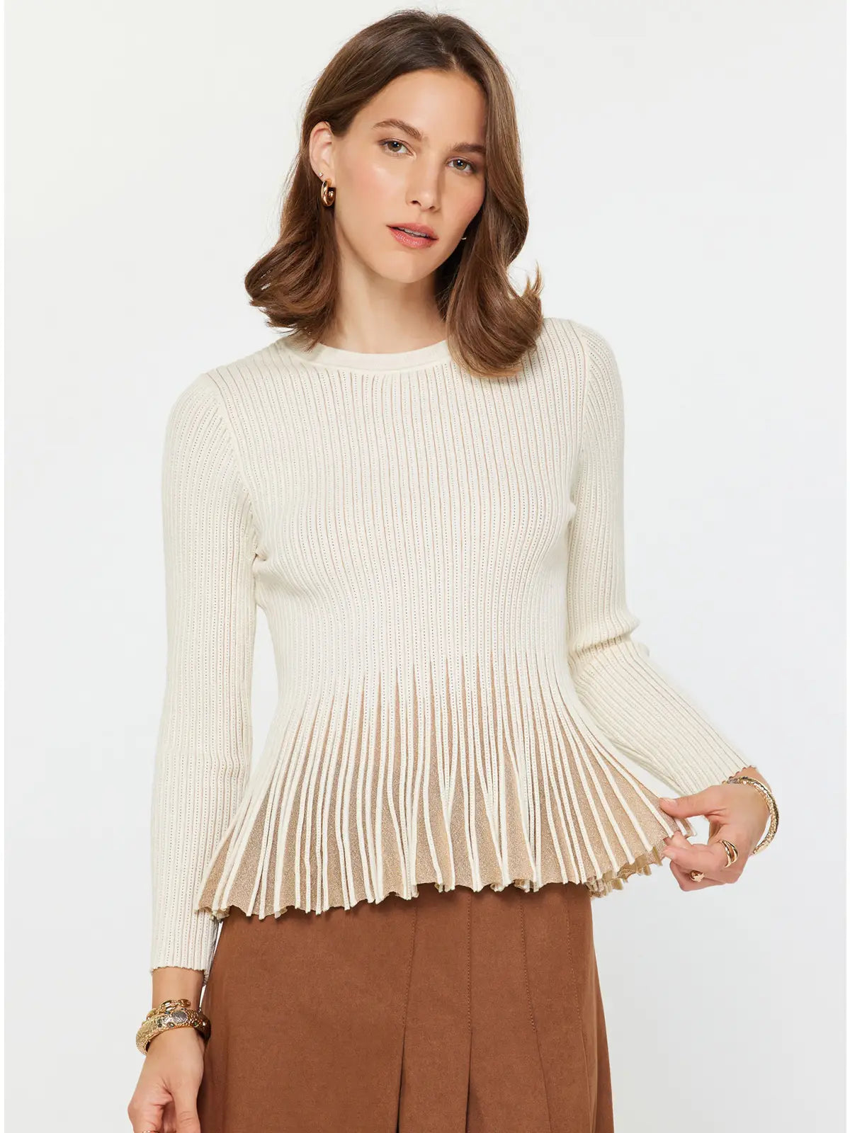 Shimmer Peplum Sweater