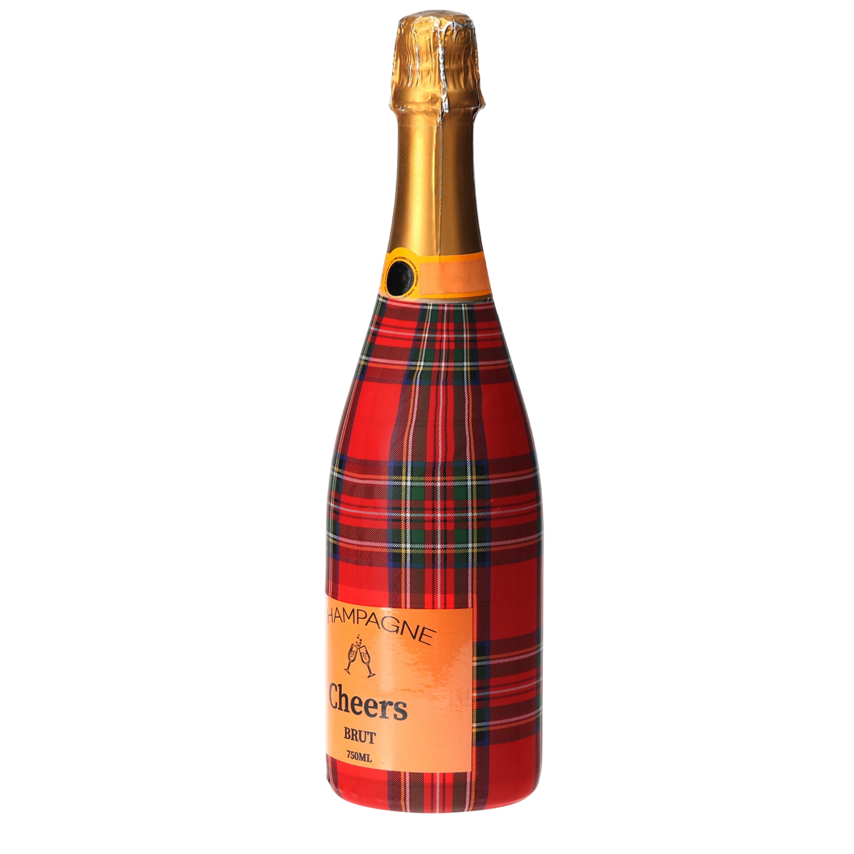 Christmas Tartan Champagne Bottle Wrap – Holiday Gift