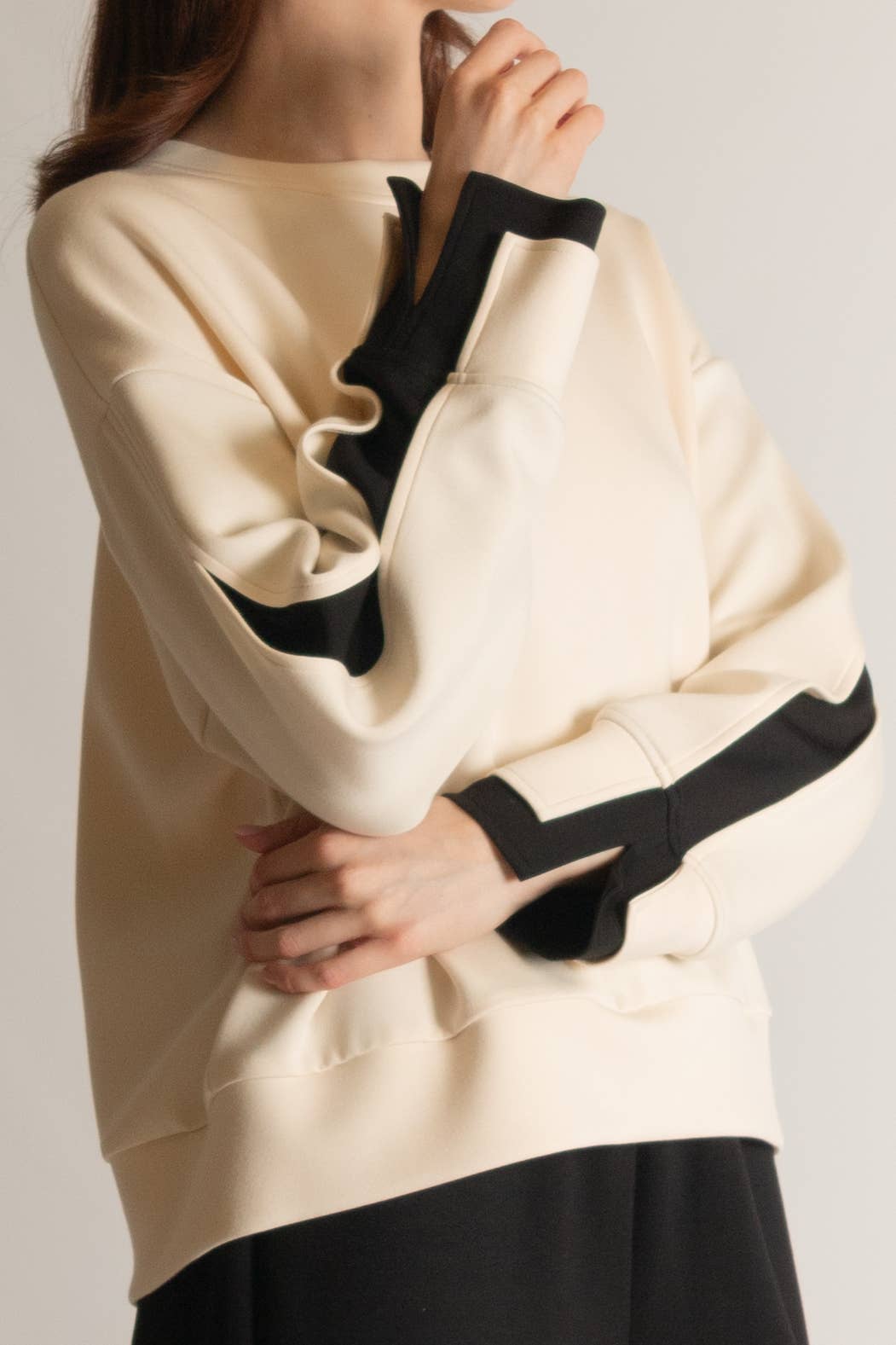 P. CILL Butter Modal Color Layered Long Sleeve Top