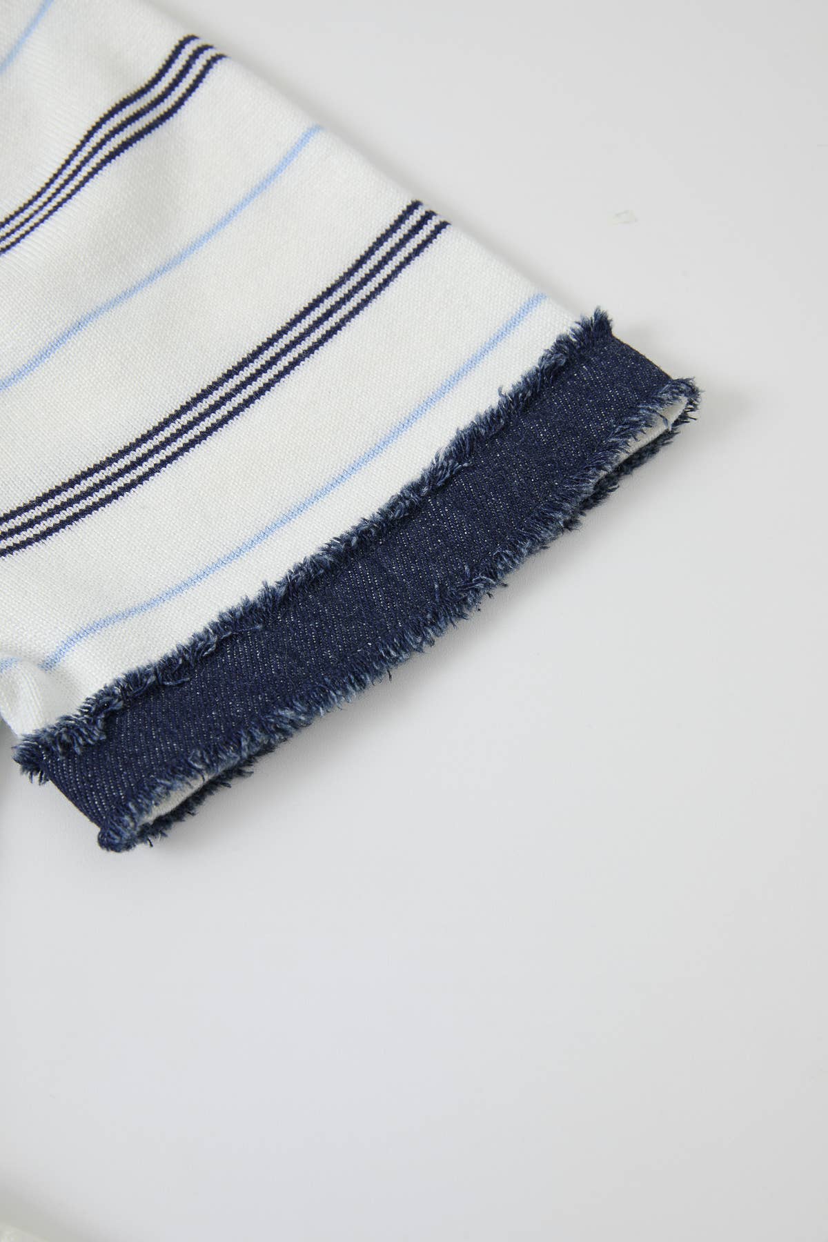 Short Sleeve Knit Dress with Stripe Pattern